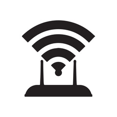 Router Icon Wifi Device Icon Set in Vector Internet Device Outine Illustration Art