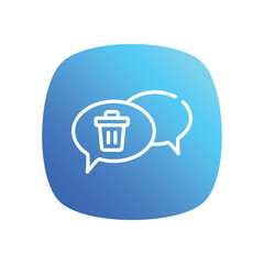 Delete Message Icon vector stock illustration