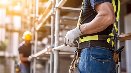 Construction Workers on a Building Site