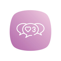 Love  Icon vector stock illustration