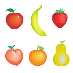 set of fruits and berries