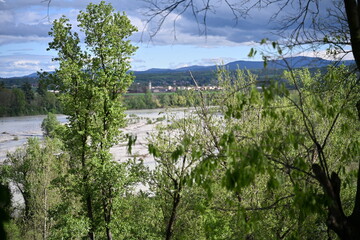 Fiume Trebbia, Piacenza, Emilia Romagna, Italia