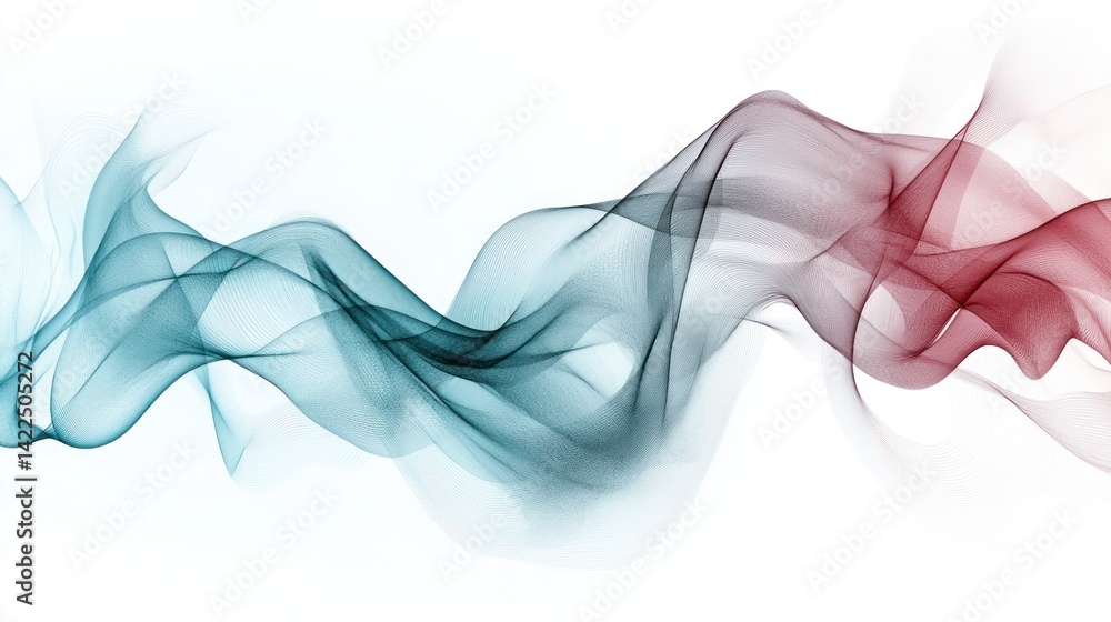 Poster abstract smooth wave motion design background with flowing curves