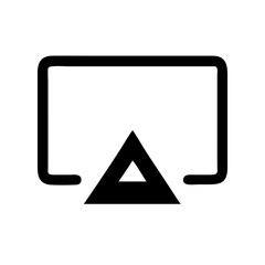airplay glyph flat vector icon