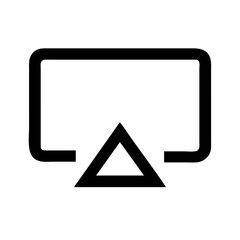 airplay glyph  flat vector icon