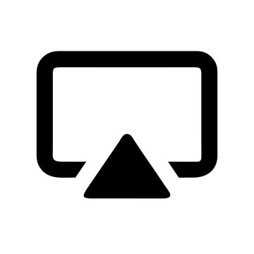 airplay glyph flat vector icon