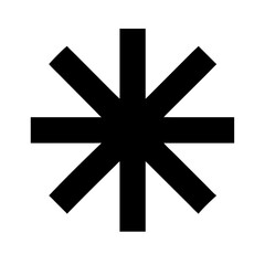 asterik glyph  flat vector icon