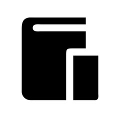 book copy glyph flat vector icon