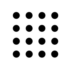 braille o glyph  flat vector icon