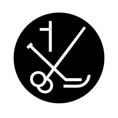 broom ball glyph  flat vector icon