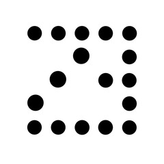braille z glyph  flat vector icon