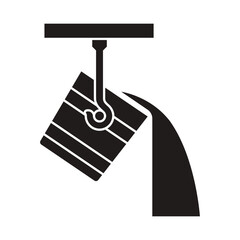 Casting process in metallurgy or metallurgical production black icon of the industry. process in a foundry