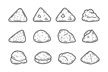 Scones Minimalist 2D Line Art Drawing