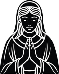 National of prayer silhouette vector designs 13