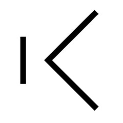 angle double small left glyph flat vector icon