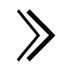 angle double right glyph flat vector icon