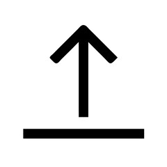 arrow up small big glyph  flat vector icon