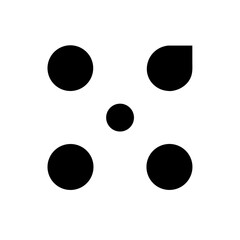 braille a glyph flat vector icon