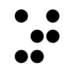 braille a glyph flat vector icon