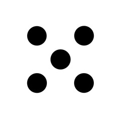 braille a glyph  flat vector icon
