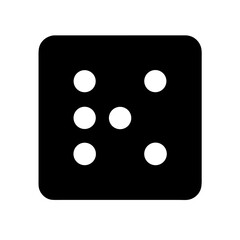 braille b glyph  flat vector icon