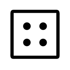 braille a glyph flat vector icon