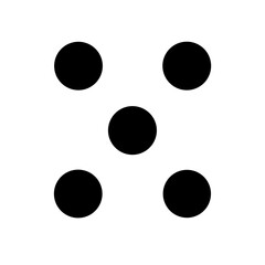 braille d glyph flat vector icon