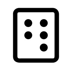 Fototapeta premium braille d glyph flat vector icon