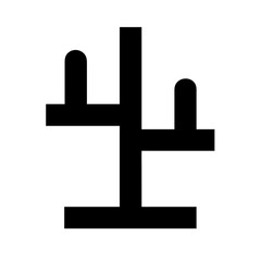 cactus glyph flat vector icon