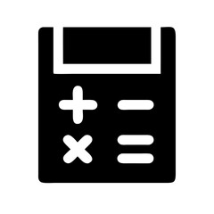 Obraz premium calculator simple glyph flat vector icon