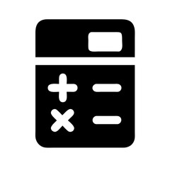 Fototapeta premium calculator simple glyph flat vector icon