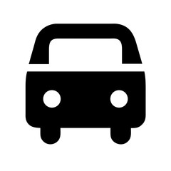 car bus glyph  flat vector icon
