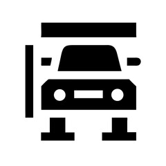 car building glyph  flat vector icon