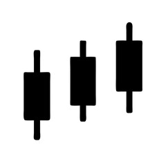 chart candlestick glyph  flat vector icon