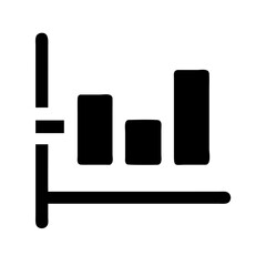 chart waterfall glyph flat vector icon