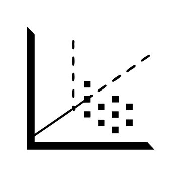chart scatter  d glyph flat vector icon