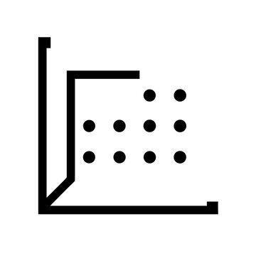 chart scatter  d glyph flat vector icon