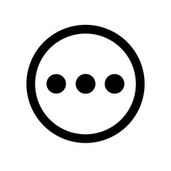 circle ellipsis glyph  flat vector icon