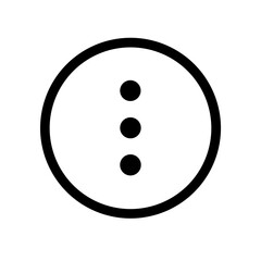 circle ellipsis vertical glyph flat vector icon