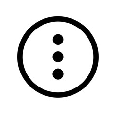 circle ellipsis vertical glyph flat vector icon