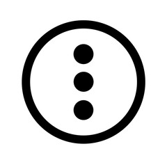 circle ellipsis vertical glyph flat vector icon