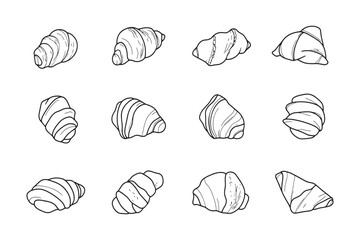 Sfogliatella Minimalist Line Art Icon Design