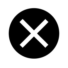 Fototapeta premium circle x glyph flat vector icon