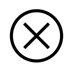 circle xmark glyph flat vector icon