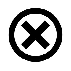 circle xmark glyph flat vector icon