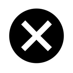 circle xmark glyph flat vector icon