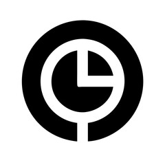circle y glyph  flat vector icon
