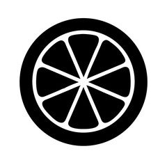 Obraz premium citrus glyph flat vector icon