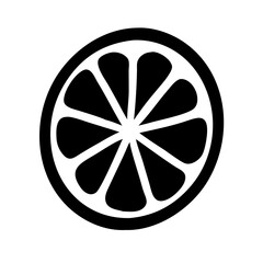 Fototapeta premium citrus glyph flat vector icon