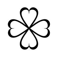 clover alt glyph flat vector icon